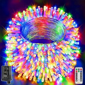 Ollny 400 LED Multicolor Christmas Lights (Clear Cable, Plug in, 8 Modes) - 1 of 4