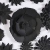 Olivia & May 20"x20" Paper Floral Cluster Shadow Box with Varying Shapes and Sizes Black: Modern Botanical Wall Art, Dry Clean Only - 3 of 4