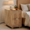 Hommoo 2-Drawer Narrow End Table with Gold Metal Handle, Modern Bedside Table - 4 of 4