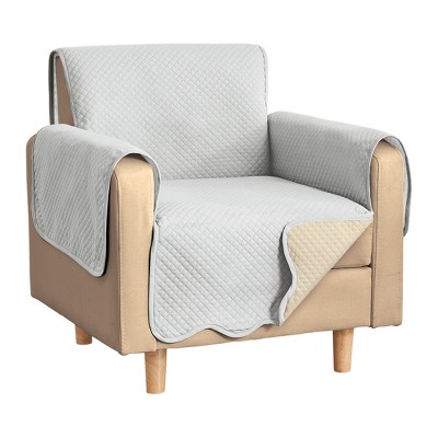 Collections Etc Lacey Scalloped Edge Reversible Quilted Furniture Protector