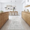 Washable Runner Rug Boho Geometric Distressed Print Non Slip Low Pile Stain Resistant Carpet for Entryway Kitchen Hallway - 3 of 4