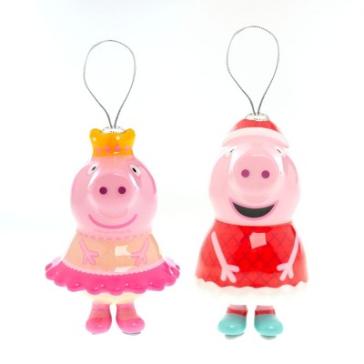 Peppa Pig George and Peppa Tree Ornaments 2ct