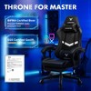 LUCKRACER Adjustable Reclining Ergonomic Faux Leather Swiveling PC & Racing Game Chair with Footrest - 4 of 4
