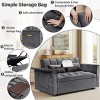 SEVOBAL Foldable Futon Sofa Bed Multi-Functional Pullout Sofa Bed Modern Sofa Velvet Pull-Out Bed Adjustable Back, Gray, 46.37"*37.36"*14.59" - 4 of 4