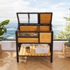 VEVOR Tortoise Habitat, Wooden Tortoise House Indoor & Outdoor, Tortoise Enclosure with Light Stand, Reptile Enclosure Small Animal Cage - 2 of 4