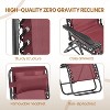 Yaheetech Set of 2 26in Outdoor Zero Gravity Chair Patio Lounge Camping Chair - 4 of 4