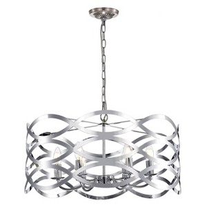 Chloe Lighting Capella Transitional 6 Light Chrome Ceiling Pendant 24" Wide - 1 of 4