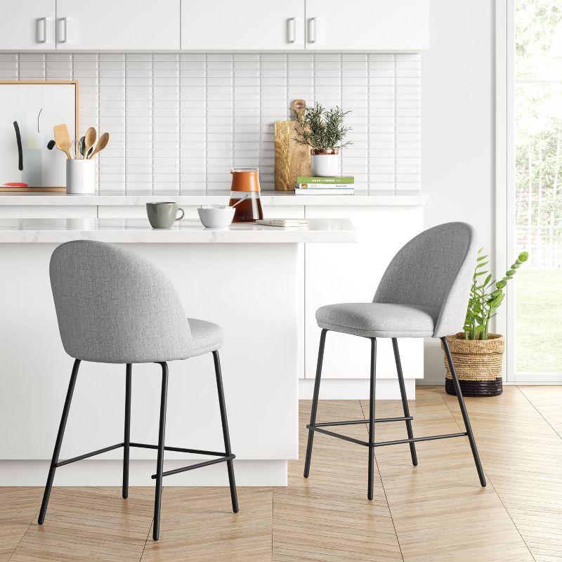 Nils Brass Base Counter Height Barstool - Project 62™, 2 of 13