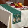 Unique Bargains Christmas Table Runner Pink Gold Tone White 72"x13" 1 Pc - 2 of 4