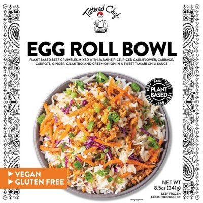 Tattooed Chef Gluten Free Vegan Frozen Egg Roll Bowl - 8.5oz