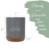 Elanze Designs But First Coffee Grey X-Large Cork Bottom Kitchen Utensil Holder - 2 of 4