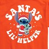 Men's - Lilo and Stitch - Santas Lil Helper Christmas Short Sleeve Graphic T-Shirt - 2 of 4
