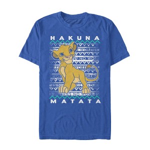Men's Lion King Simba Diagonal Stripe T-Shirt - 1 of 4