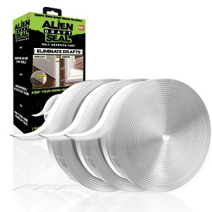 Alien Seal Transparent Anti-Draft Weather Stripping Insulation Tape Self-Adhesive Waterproof Door & Window Seal - 3 Pack - 1 of 4