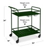 Best Choice Products 2-Tier Rolling Bar Cart Indoor/Outdoor w/ Storage Shelves, Wine Rack, Lockable Wheels - 2 of 4