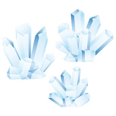 Beistle Winter Wonderland Ice Crystal Stand-Ups, Asstd, (3/Box) Multicolored