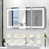 Lighted Medicine Cabinet with Mirror Wall Mounted Bathroom Mirror with Storage - 3 of 4