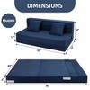 Queen Size Folding Sofa Mattress, Convertible Sofa Bed with Pillow - 2 of 4