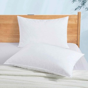 Peace Nest 2 Pack Goose Feather Pillow with Breathable Cotton Cover - 1 of 4