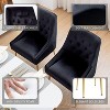 DYHOME Modern Dining Chairs Set of 6, Mid Century Dining Chairs with 5.12” Cushions, Velvet Upholstered Dining Chairs with Back Pull Rod - 3 of 4