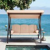 EROMMY 3 Seat Outdoor Porch Swing Chair - 2 of 4