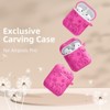 BONGEEK for AirPod Case 2nd 1st Generation Case Cover, Flower Engraved Full Protective Case Soft Silicone Pattern LED Visible,Rose Pink - 2 of 4
