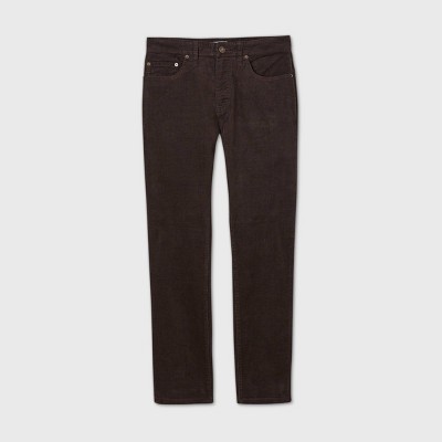 mens slim fit black corduroy pants