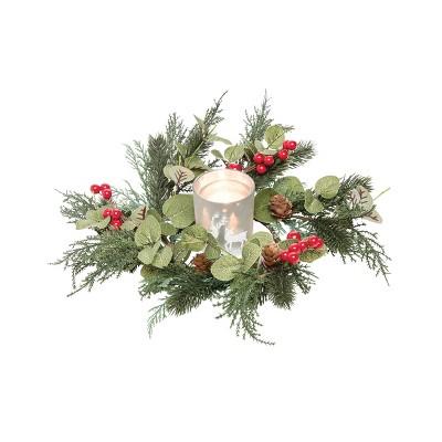 C&F Home Greenery Berry Candle Ring