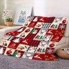 Lomsoe Cozy Christmas Flannel Throw Blanket - Ultra Warm, Decorative with Festive Elements like Santa, Reindeer, and Snowmen. - 4 of 4