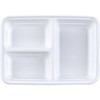 GoodCook Meal Prep 3 Compartment Rectangle White Containers + Lids - 10ct - image 3 of 4