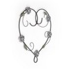 Brewster Aquilla Heart Metal Wall Art: Iron Floral Romance, Silver ...