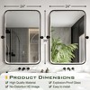 Neutypechic Rectangular Metal Frame Pivot Decorative Wall Mirror with Rounded Corners (Set of 2) - 3 of 4