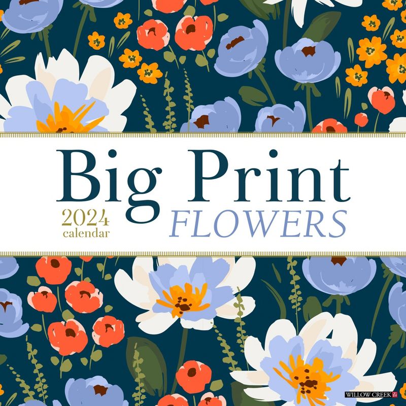 Willow Creek Press 2024 Wall Calendar 12&#34;x12&#34; Big Printed Flowers, 1 of 4