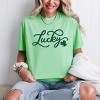 Simply Sage Market Cursive Lucky Clover  Garment Dyed Tee - 2 of 4