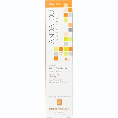 Andalou Naturals Beauty Balm Sheer Tint With Spf 30 Brightening - 2 Oz