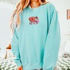 S.W.Smiley Be Mine Hearts Distressed - Women's Lightweight Garment Dyed Sweatshirt - 2 of 3