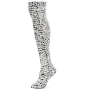 Memoi Women's Ebbed Edge Chunky Knit Over The Knee Warm Sock - 1 of 3