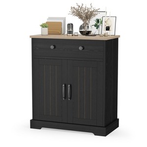 Sideboard Buffet Cabinet with Storage, Storage Cabinet with Door & Adjustable Shelf - 1 of 4