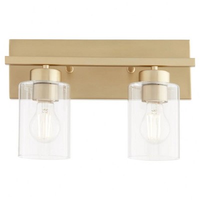 Quorum Lighting Carter 2 - Light Vanity in  Aged Brass