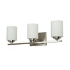 LNC Classic 23-in 3-Light Chrome with Opal Cylinder Glass Transitional Vanity Light Bar - 4 of 4