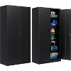 Mlezan Metal Storage Cabinets with Lock, Garage Storage Cabinet with 2 Door and 5 Adjustable Shelves, for Home, Office, Gym, Garage - 4 of 4
