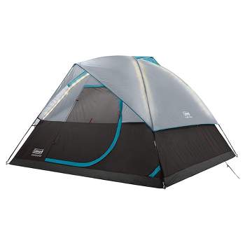 Coleman OneSource 9 x 7 Foot 4 Person Camping Dome Tent with Airflow System, LED Lighting, and Rechargeable Lithium Ion Battery