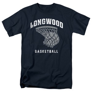 Longwood University Basketball Hoop Adult T-Shirt Navy - 1 of 4