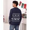 Coolmee Ugly Christmas Sweaters for Mens Crew Neck Slim Fit Holiday Pullover Sweater Tops - 4 of 4