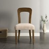 Set of 2 Upholstered Armless Dining Chairs with Fabric Seats and Solid Wood Legs,Modern Side Chairs for Kitchen or Dining Room-The Pop Home - 3 of 4