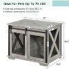 Dog Crate Furniture,Dog Kennel Furniture with Sliding Barn Door & Flip Top - 36" Large Pet Cage Divider 360° Wheels - 2 of 4