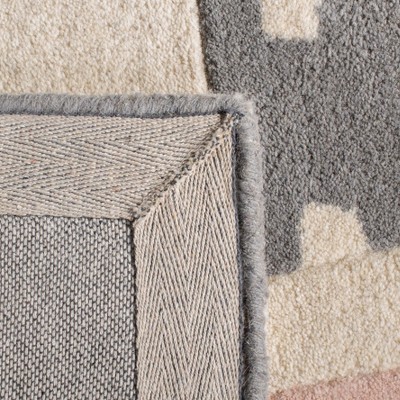 Grey and Ivory Wool Bunny 4' x 6' Kids Area Rug