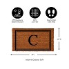 Evergreen Monogram Indoor Outdoor 100% Natural Coir Doormat 28" x 16" |  Letter  "C" - 3 of 4