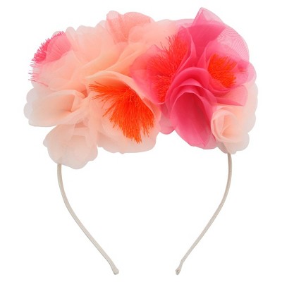 pink flower headband