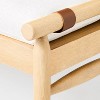 Upholstered Natural Wood Accent Bench Oatmeal - Hearth & Hand™ with Magnolia - image 4 of 4